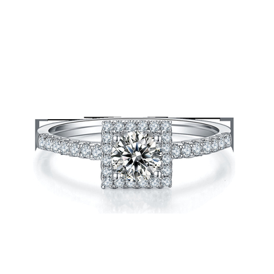 Диаманты Moissanite дизайна белого великолепия изготовленные на заказ квадратные вымощают захват для женщин звенят