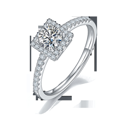 Диаманты Moissanite дизайна белого великолепия изготовленные на заказ квадратные вымощают захват для женщин звенят