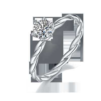 Захват Moissanite для женщин звенит установленные диаманты и золото обручального кольца сапфира белое вымощает
