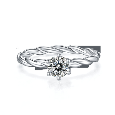 Захват Moissanite для женщин звенит установленные диаманты и золото обручального кольца сапфира белое вымощает