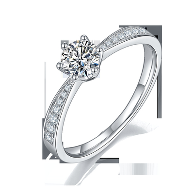 Обручальное кольцо кольца Moissanite белого золота обручального кольца 14K Milgrain Moissanite винтажное