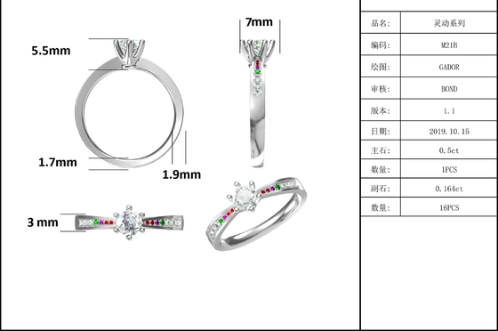 Обручальное кольцо кольца Moissanite белого золота обручального кольца 14K Milgrain Moissanite винтажное