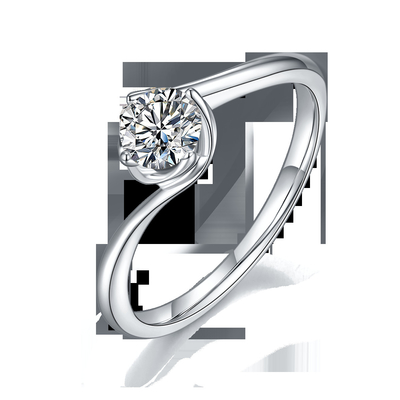 Кольцо ювелирных изделий диаманта захвата Moissanite винтажное воодушевленное Moissanite карата белого золота 14 выросли лабораторией, который