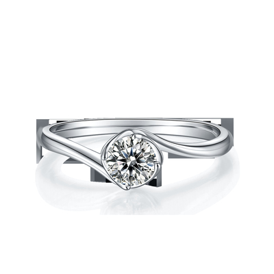 Кольцо ювелирных изделий диаманта захвата Moissanite винтажное воодушевленное Moissanite карата белого золота 14 выросли лабораторией, который