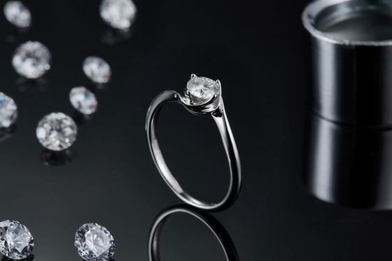 Кольцо ювелирных изделий диаманта захвата Moissanite винтажное воодушевленное Moissanite карата белого золота 14 выросли лабораторией, который