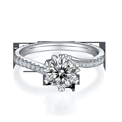 1.30CT белые женщины захвата ювелирных изделий диамантов Platineve Moissanite и сапфира звенят