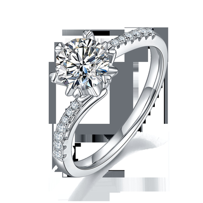 1.30CT белые женщины захвата ювелирных изделий диамантов Platineve Moissanite и сапфира звенят