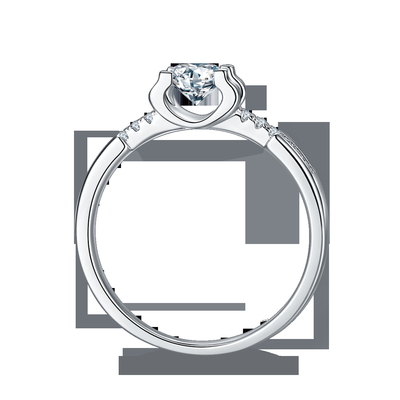 Белое обручальное кольцо Moissanite минималистское изготовленное на заказ Sytle Cz для женщин