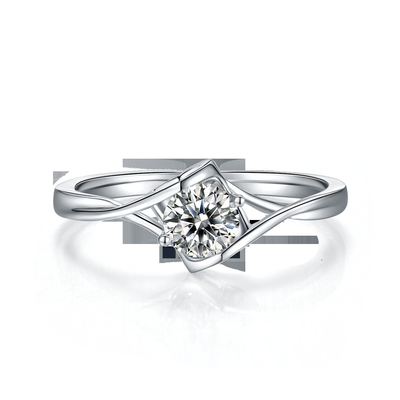 Захват обещания свадьбы драгоценной камня кольца Moissanite карата женщин 3 естественный
