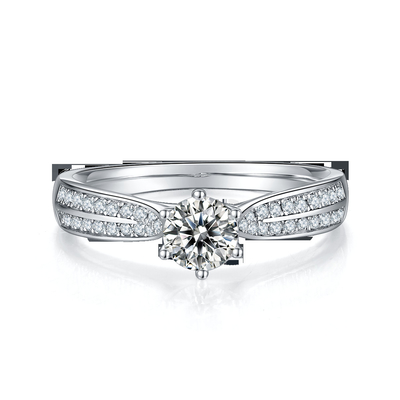 Минималистские ювелирные изделия золота дизайнов 9K, набор кольца Moissanite 925 серебряный