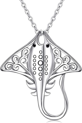 Ross-Simons 0,25 ct. t.w. Ожерелье морского конька диаманта привесное с акцентом черного алмаза в золоте 18kt