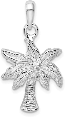 Морской вымостите Anklet кубического ожерелья пальмы каникул пляжа CZ Zirconia тропического привесной для женщин желтое золото 14K Plat