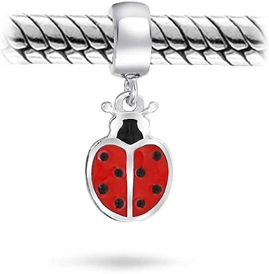 Ladybugs красный CZ младенца матери сада насекомого качают шарики шарма удачи