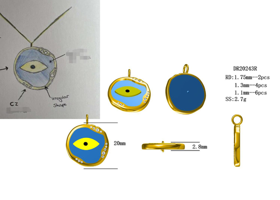 ODM материала белого золота кольца с бриллиантом 14K держателя 0.2ct 8pcs Semi для подарка