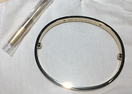 Bangle 0.42carat украшений чистого золота ширины 18K 6.1mm с диамантом 4