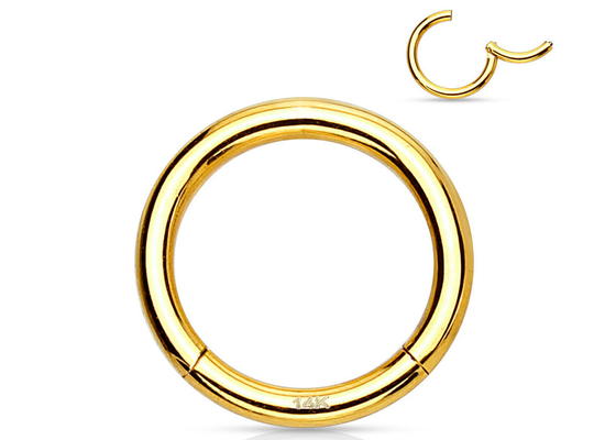 Винтовая линия прокалывая Clicker золота 14K для Tragus 16g-40g хрящевины