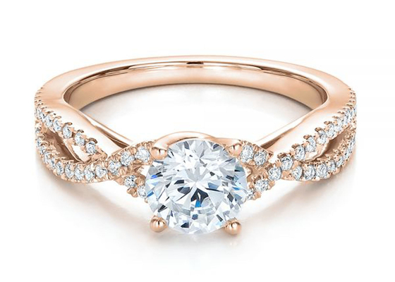 естественный ODM OEM размера обручальных колец 6.0MM диаманта 0.8ct