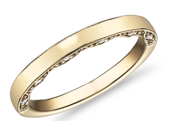 ювелирные изделия желтого золота 0.12ct крошечные 14K, ODM отрезка обручальных колец диаманта желтого золота БЫВШИЙ