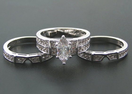 обручальное кольцо захвата золота 10K 14K, ODM кольца с бриллиантом 0.68ct 56pcs естественный