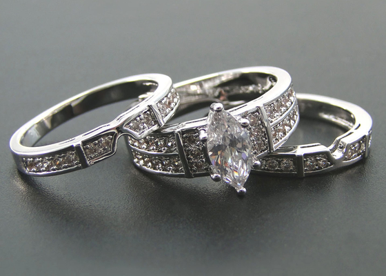 обручальное кольцо захвата золота 10K 14K, ODM кольца с бриллиантом 0.68ct 56pcs естественный