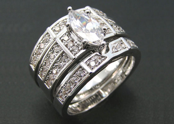 обручальное кольцо захвата золота 10K 14K, ODM кольца с бриллиантом 0.68ct 56pcs естественный