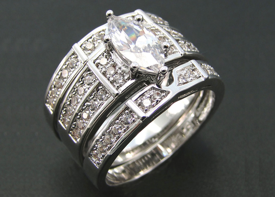 обручальное кольцо захвата золота 10K 14K, ODM кольца с бриллиантом 0.68ct 56pcs естественный
