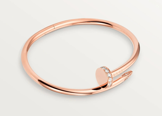 ODM wideth Bangle 3.5mm золота украшений чистого золота 0.59ct 18K розовый