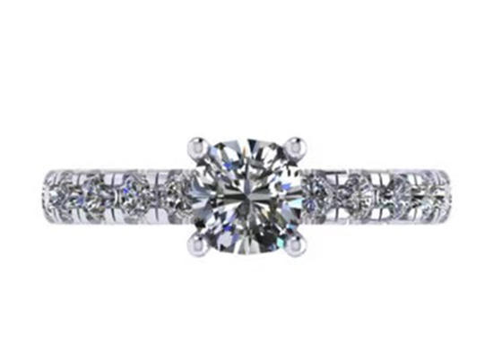 украшения чистого золота 14k 6x6mm, обручальное кольцо диаманта 24pcs 1.44ct естественное