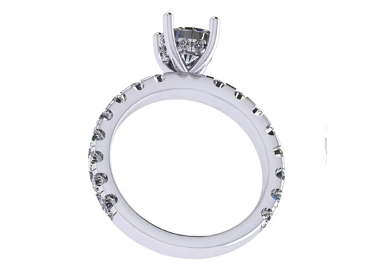 украшения чистого золота 14k 6x6mm, обручальное кольцо диаманта 24pcs 1.44ct естественное