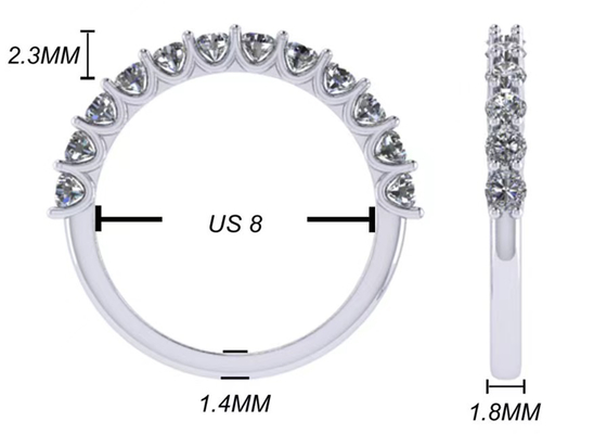 захват 1,2 ct и обручальное кольцо установили 1.93g размер веса RD2.7MM