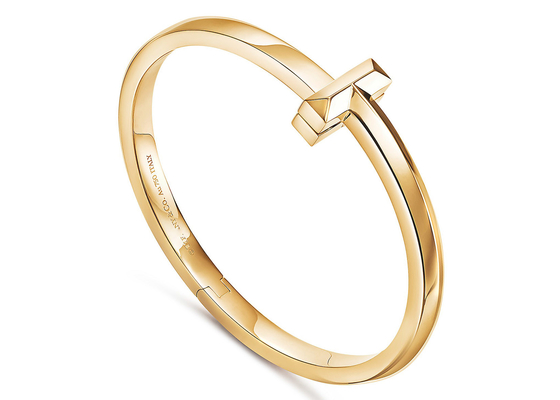 вес Bangle 43.31g T1 18K широким прикрепленный на петлях диамантом для годовщины