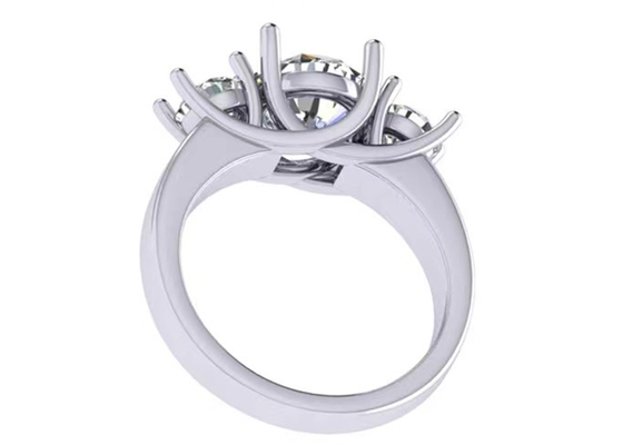Цвет белого золота украшений чистого золота круглого отрезка 14k покрыл 2.21g вес 8.4×5.05mm