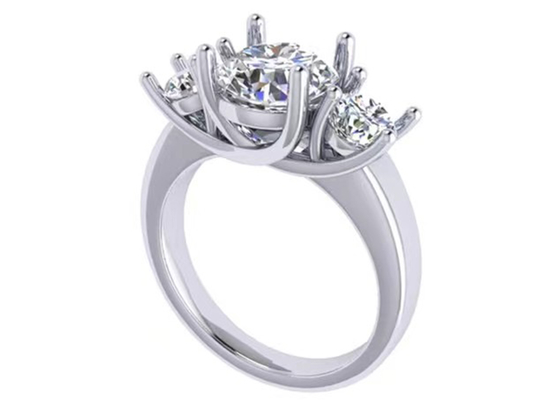 Цвет белого золота украшений чистого золота круглого отрезка 14k покрыл 2.21g вес 8.4×5.05mm