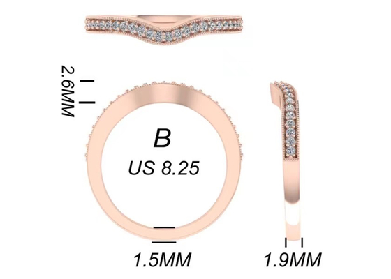 украшения чистого золота 0.8ct 14K, подняли обручальное кольцо золота установили RA5.6×4.5MM