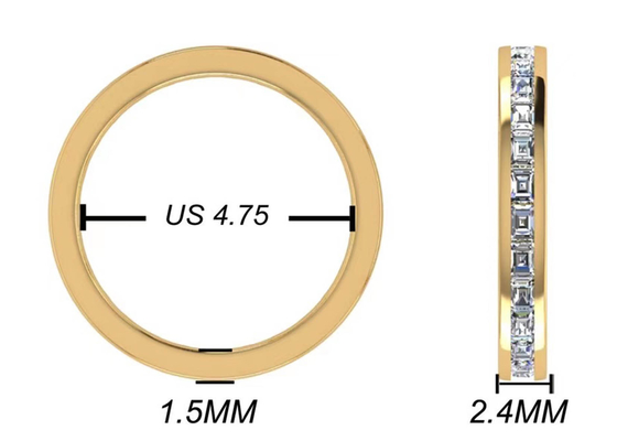 27pcs диамант 18K поднял кольцо золота с ODM OEM 2.0×1.5MM для подарка