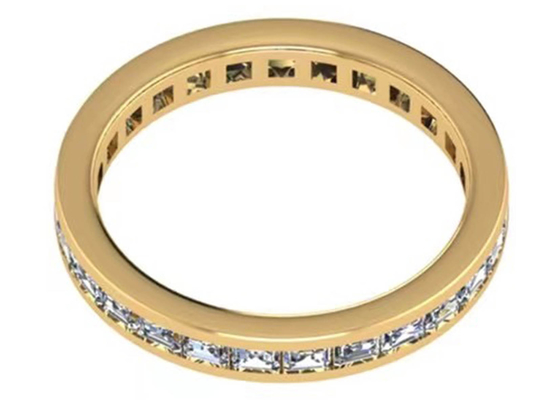27pcs диамант 18K поднял кольцо золота с ODM OEM 2.0×1.5MM для подарка