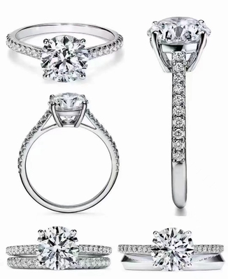 отрезок 1.2ct RD7MM естественных установок обручального кольца диаманта 38pcs круглый