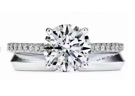 отрезок 1.2ct RD7MM естественных установок обручального кольца диаманта 38pcs круглый
