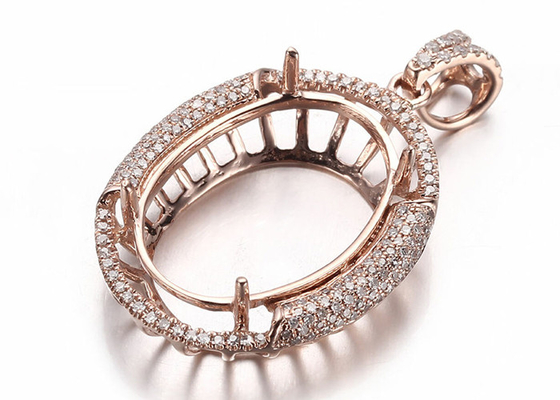 Овал формирует Semi Prong веса 2.7g шкентеля 10×14mm ювелирных изделий держателя устанавливая тип