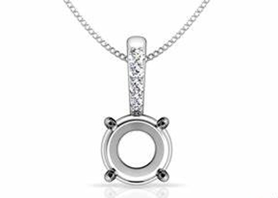 2.3g Semi устанавливают привесные установки, диамант привесное 4pcs 0.1ct белого золота 18k