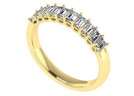 10pcs диамант 18k поднял кольцо золота 3.0×2.0mm EM отрезал для годовщины