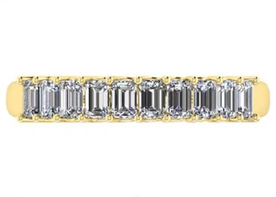 10pcs диамант 18k поднял кольцо золота 3.0×2.0mm EM отрезал для годовщины