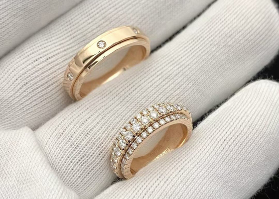 Вес обручального кольца 32pcs 92pcs 3.20g желтого золота OEM 2.84ct 18k