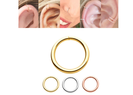 кольцо 1/4inches 5/16inches 3/18inches золота 14k прокалывая для уха губы носа