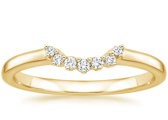 кольца желтого золота 0.15ct 14k Stackable, диамант штабелируя размер колец 2mm 1.5mm каменный