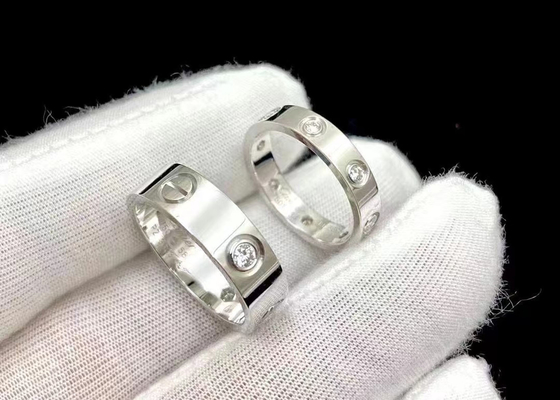 кольцо украшений чистого золота 0.41ct 18K с шириной диаманта 4mm-6mm
