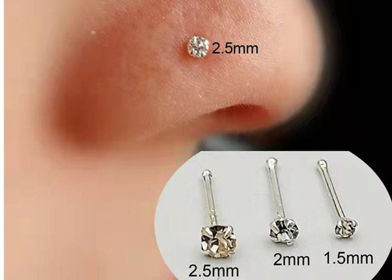 L сформировал кольцо носа золота 18k, кольцо носа с шариком на размере конца 1.5-2.0mm