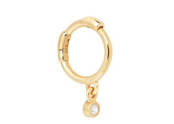 Геометрический ODM OEM серег обруча падения золота круга 14k для женщин