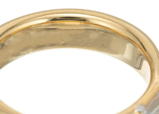 обручальное кольцо диаманта украшений чистого золота камня 14K пасьянса 0.58ct 6x4MM