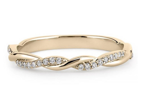 ODM отрезка круга кольца 0.3ct украшений диаманта белого золота 14K реальный для захвата